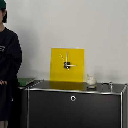 Sleek Solid Color Acrylic Table Clock