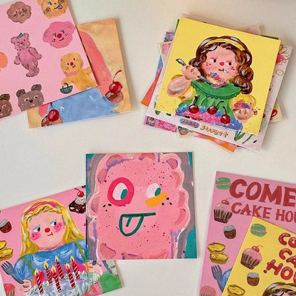 Playful Kawaii Doodle Art Wall Collage Kit