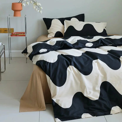 Smooth Wavy Abstract Cotton Bedding Set