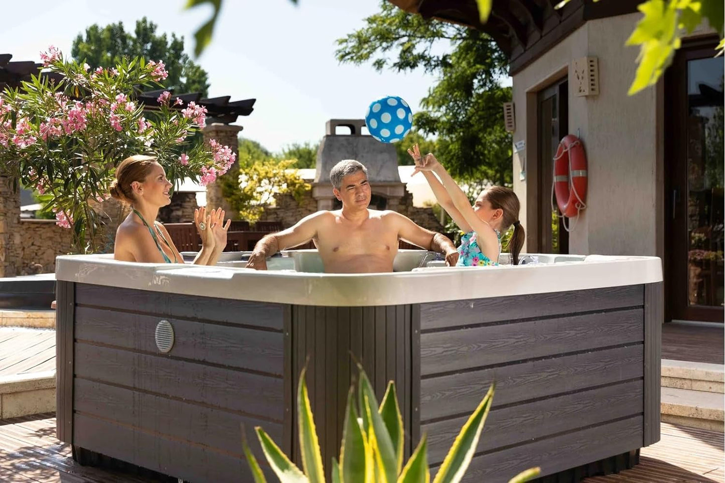 Jersey 6 - Person 46 - Jet Hot Tub,Ice White Hot Tubs Hot Tubs & Supplies Lawn & Garden Patio Pools