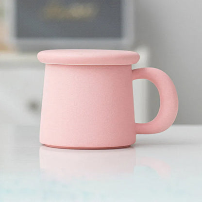 Frosted Ombre Ceramic Mug with Lid