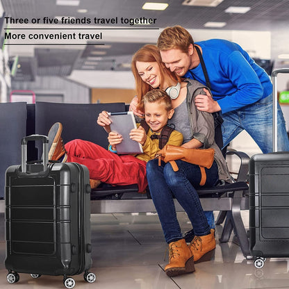 NIUTA 3 Piece Luggage Sets TSA Lock and 20"/24"/28"- Black Clothing Luggage Luggage & Bags Luggage & Travel Gear Luggage Sets Shoes & Jewelry Suitcases