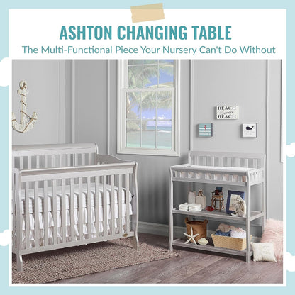 Ashton Changing Table, Steel Grey 34X20X40 Inch (Pack of 1) Baby Products Changing & Dressing Changing Tables Furniture Nursery