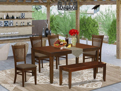 East West Furniture LYVA7-ESP-C Lynfield 7 Piece Kitchen Set Consist of a Rectangle Table with Butterfly Leaf and 6 Linen Fabric Dining Room Chairs, 36X66 Inch Dining Room Furniture Furniture Home & Kitchen Table & Chair Sets