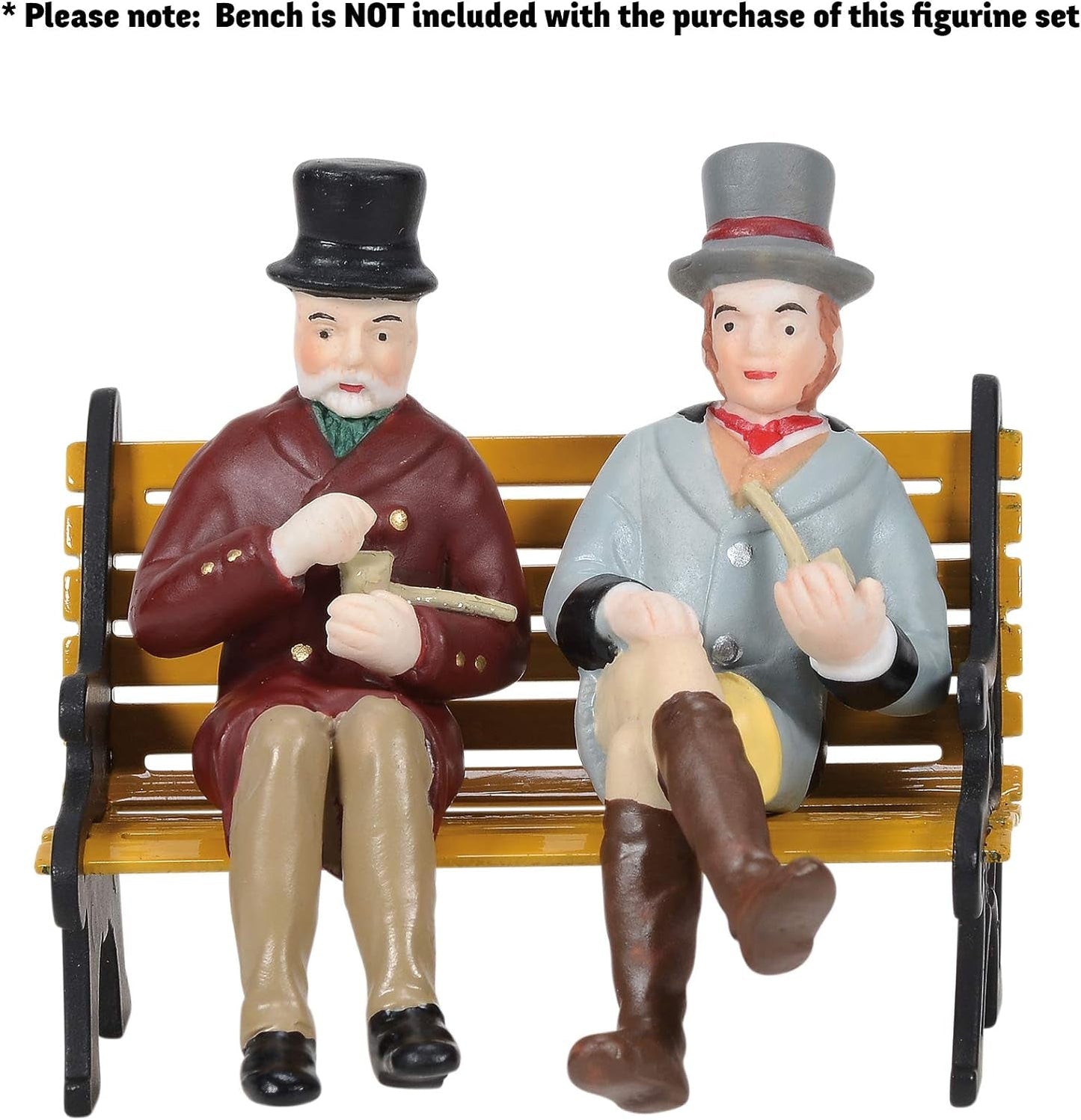 Department 56 Dickens Village Accessories a Relaxing Smoke in the Park Figurine Set, 2.67 Inch, Multicolor Collectible Figurines Home & Kitchen Home Décor Accents Home Décor Products