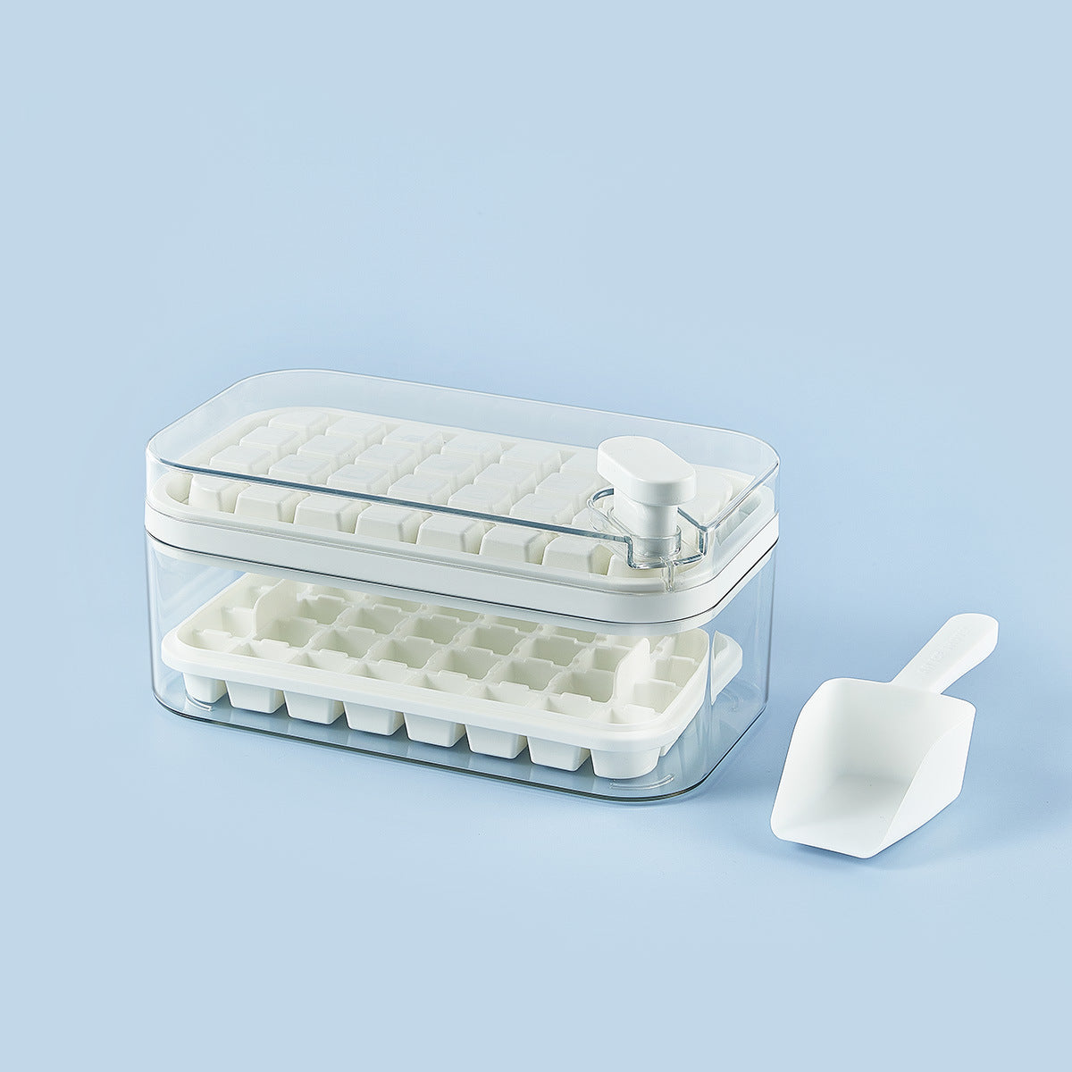 Bandeja para cubos de gelo de silicone com 32 grades