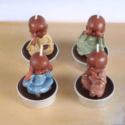 6 Mini-Buddha-Kerzen.