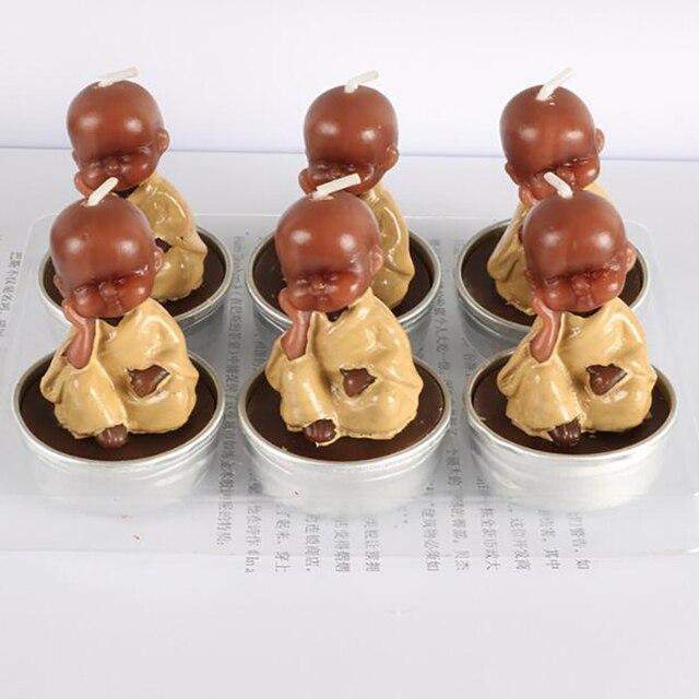 6pcs mini velas de Buda