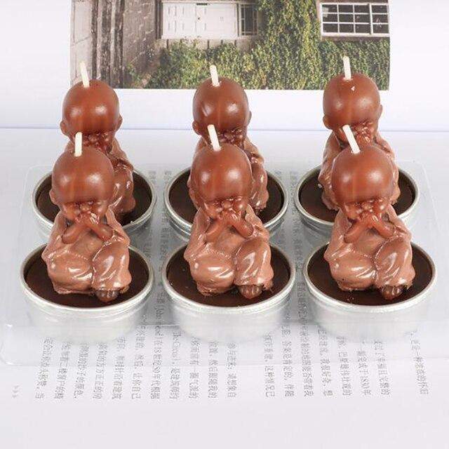 6 mini bougies bouddha