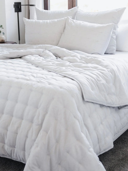 Linen Bamboo Puckered Quilt