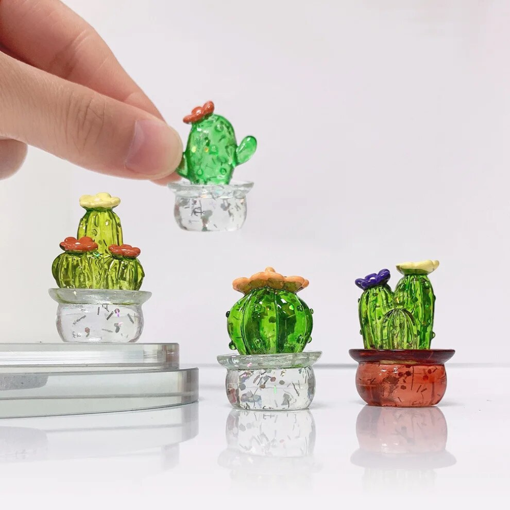 Miniature Cactus Statue (4 pcs)