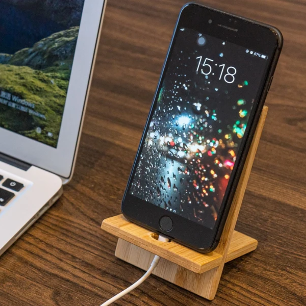 Bamboo Wood Phone Stand (BLACKLIST)