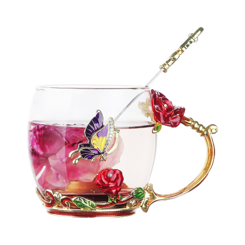 Enchanted Blossom Glass Cup