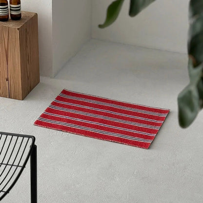 Textured Striped PVC Coil Accent Rug