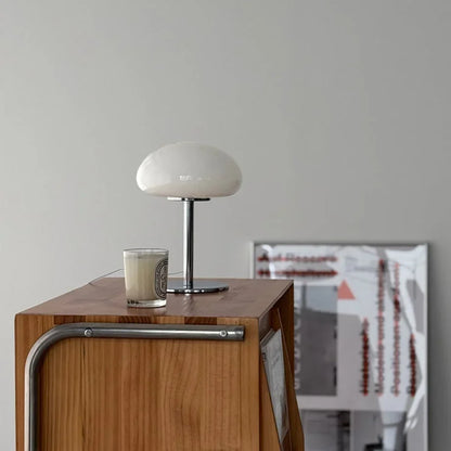 Glossy Dome Metal Mushroom Accent Lamp