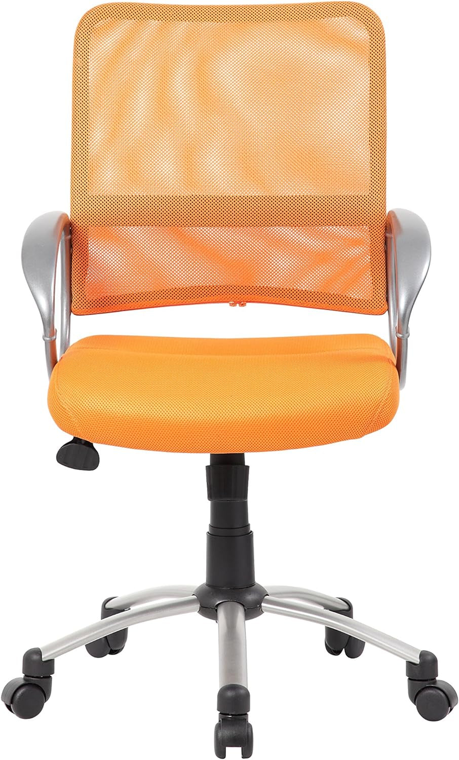 Boss Office Products Mesh Back Task Chair with Pewter Finish in Orange Furniture Home & Kitchen Home Office Chairs Home Office Desk Chairs Home Office Furniture