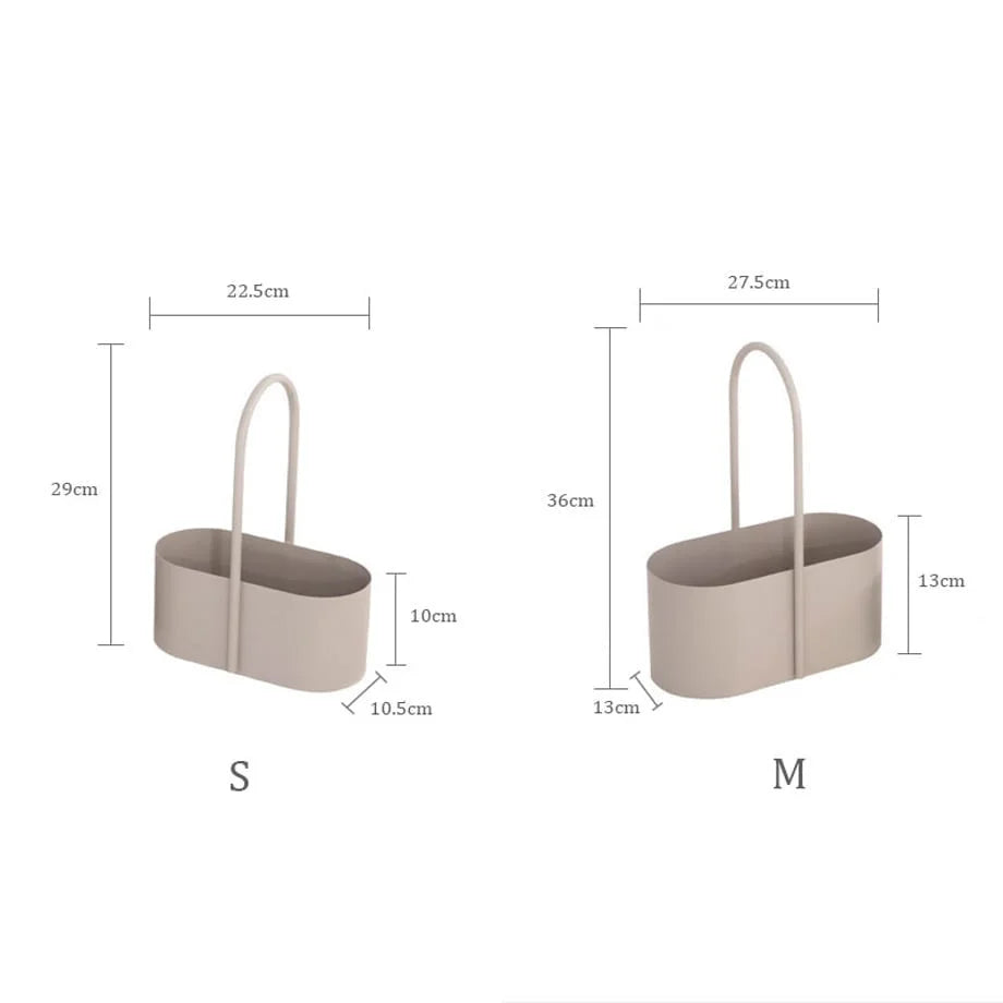Matte Solid Color Metal Organizer Caddy