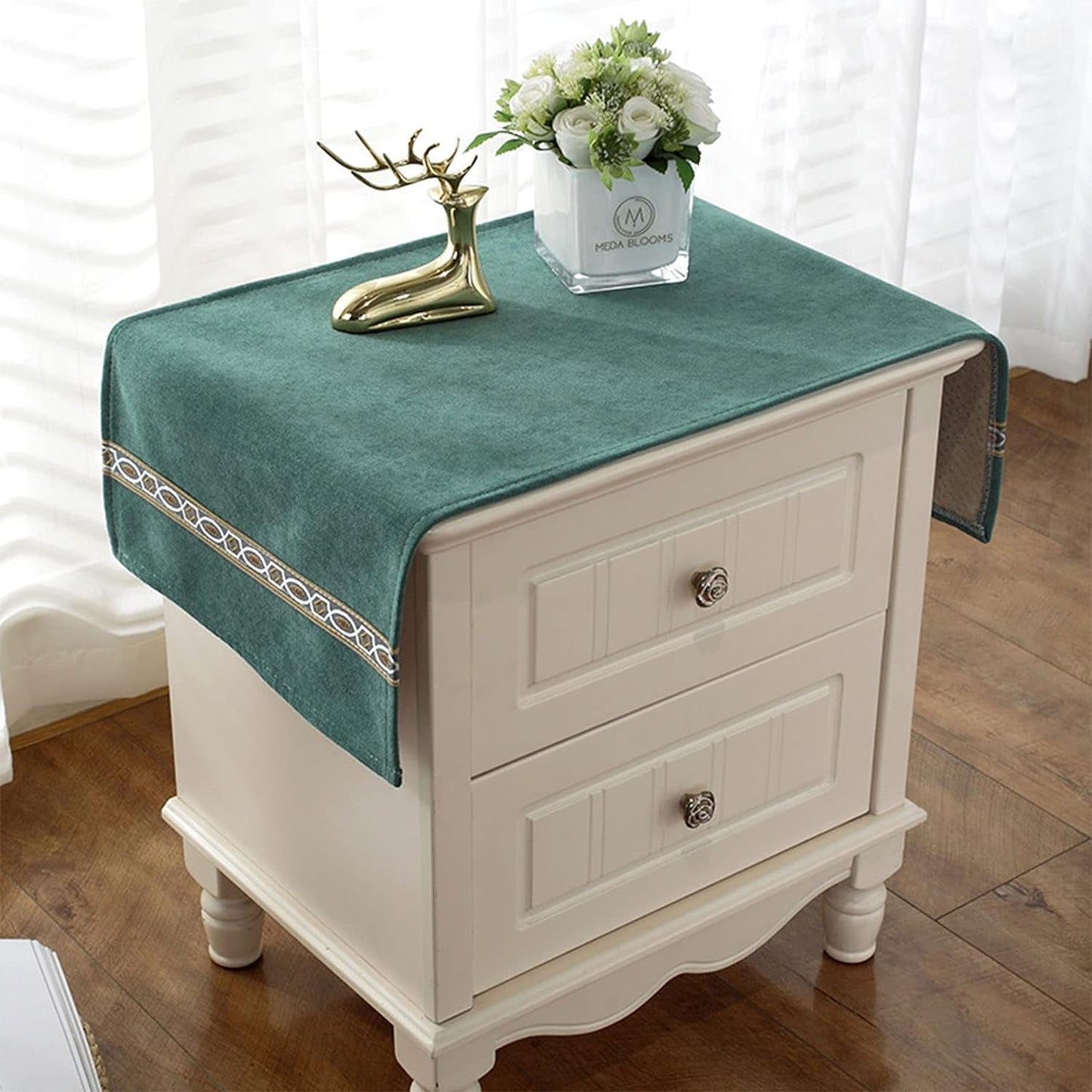 15.7×35.4 Inch Bedside Tablecloth Table Dustcover Bedside Tablecover Bedside Tabletop Home Decoration Fabric Tablecloth Bedside Table Cover Table Covering Doilies for Furniture Décor Home & Kitchen Kitchen & Dining Kitchen & Table Linens Tablecloths