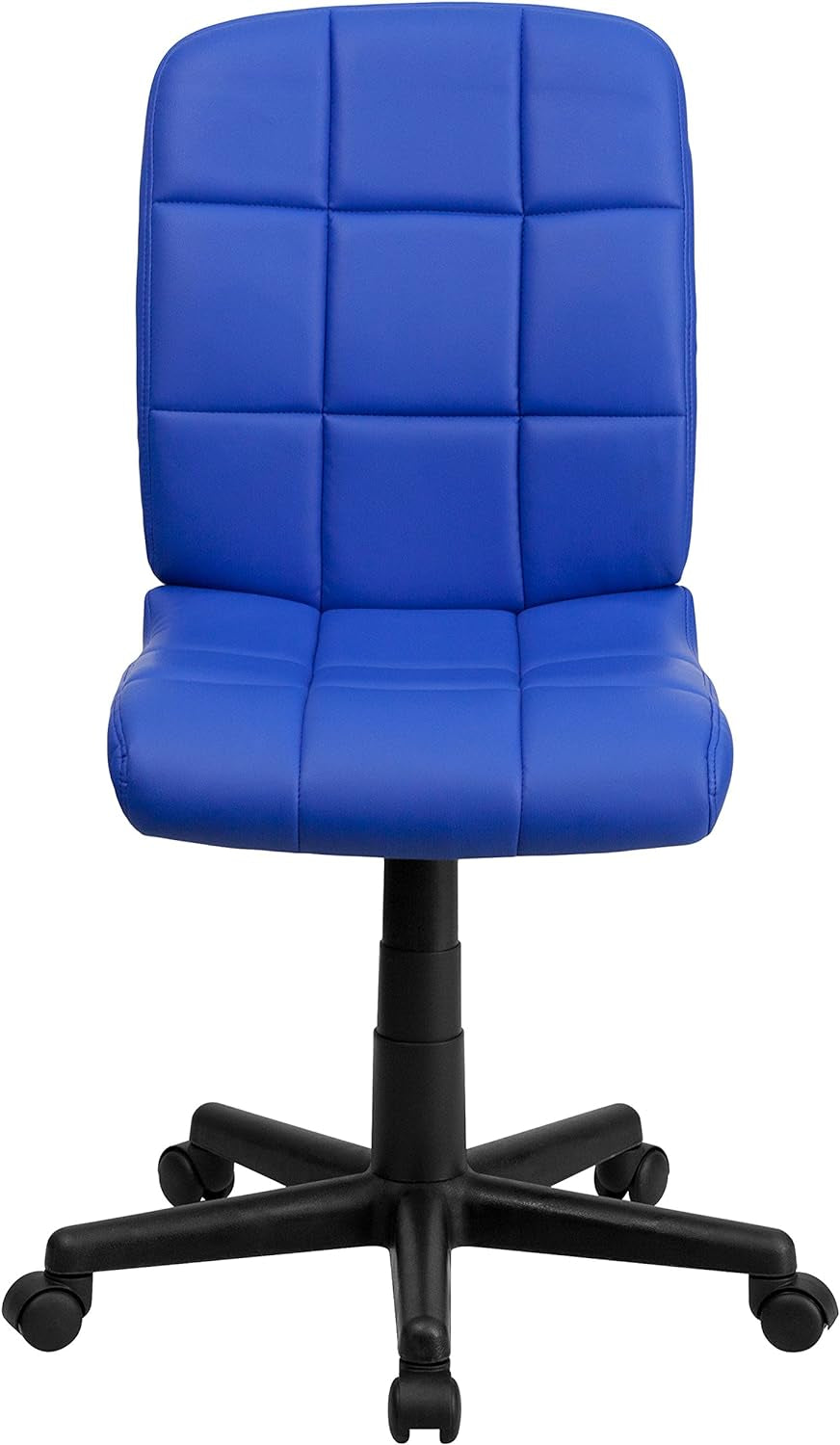 Flash Furniture Clayton Mid-Back Blue Quilted Vinyl Swivel Task Office Chair Furniture Home & Kitchen Home Office Chairs Home Office Desk Chairs Home Office Furniture