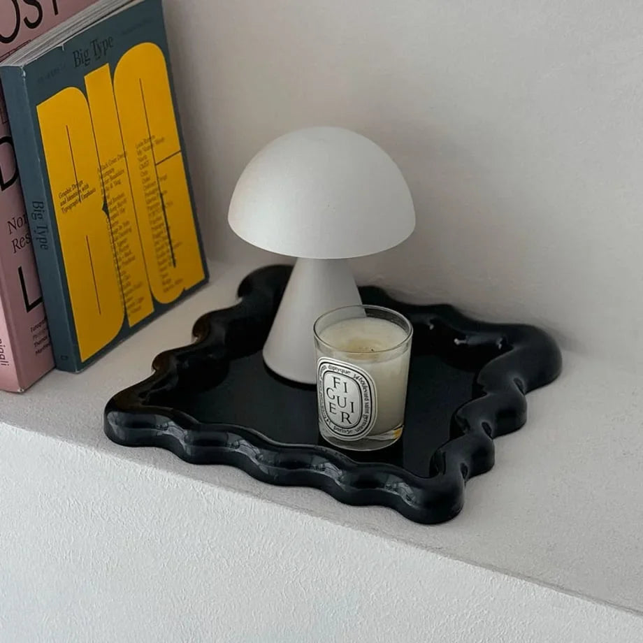 Sculptural Wavy Melamine Jewelry & Trinket Tray