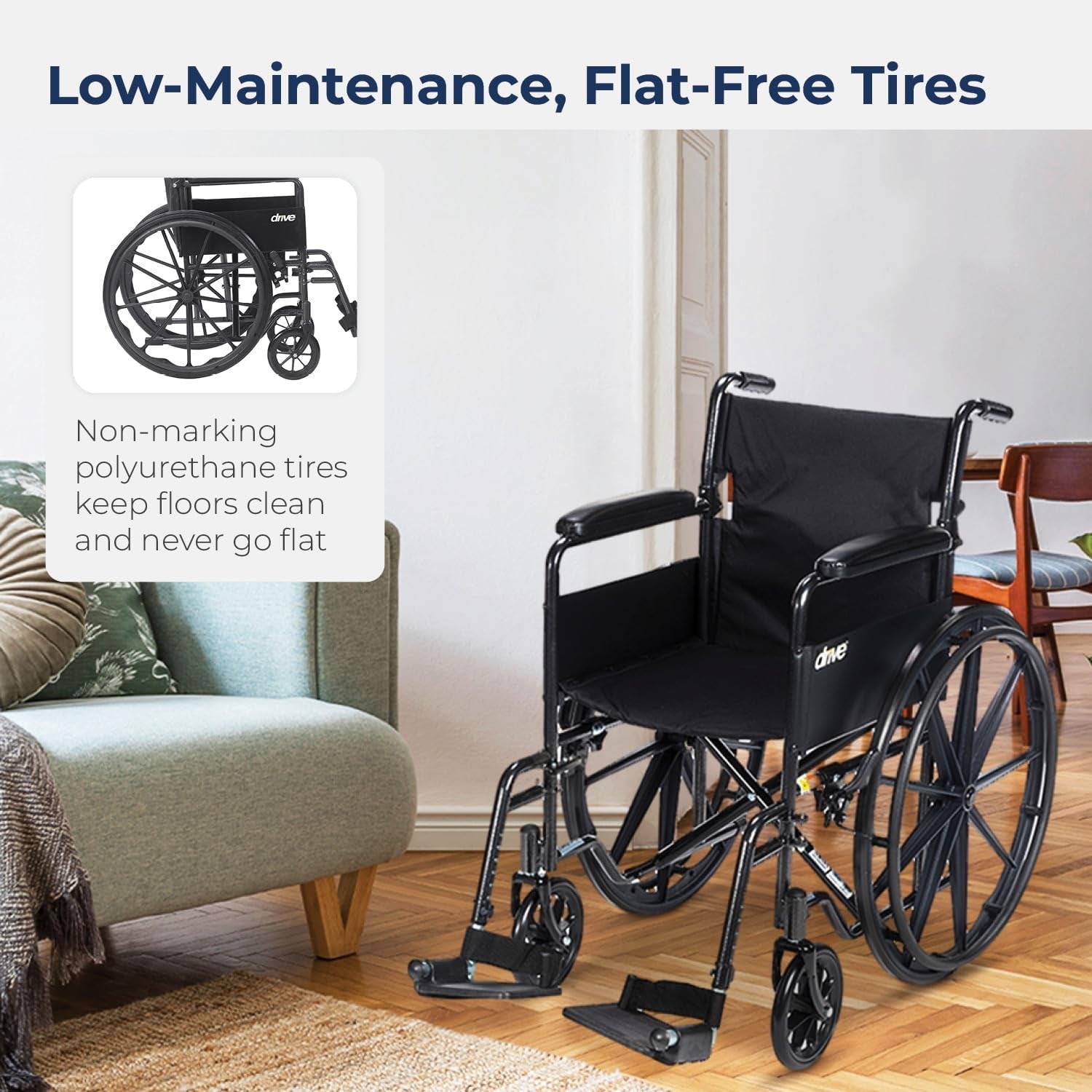 Drive Medical SSP118FA-SF Silver Sport 1 Silla de ruedas de