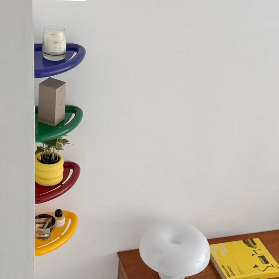 Chunky Curved ABS Floating Corner Shelf