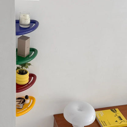 Chunky Curved ABS Floating Corner Shelf
