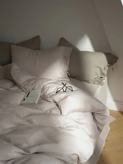 Silky Soft Tie Closure Tencel Bedding Set