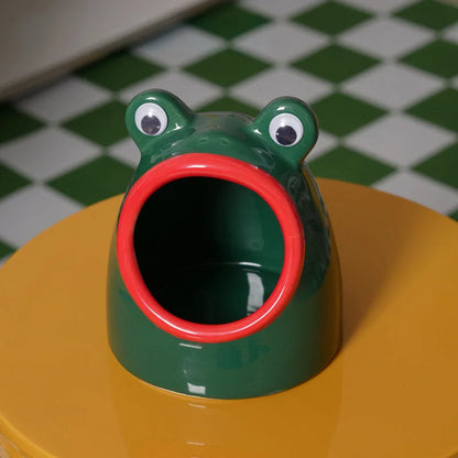 Glossy Googly Eye Frog Ceramic Catchall Tray