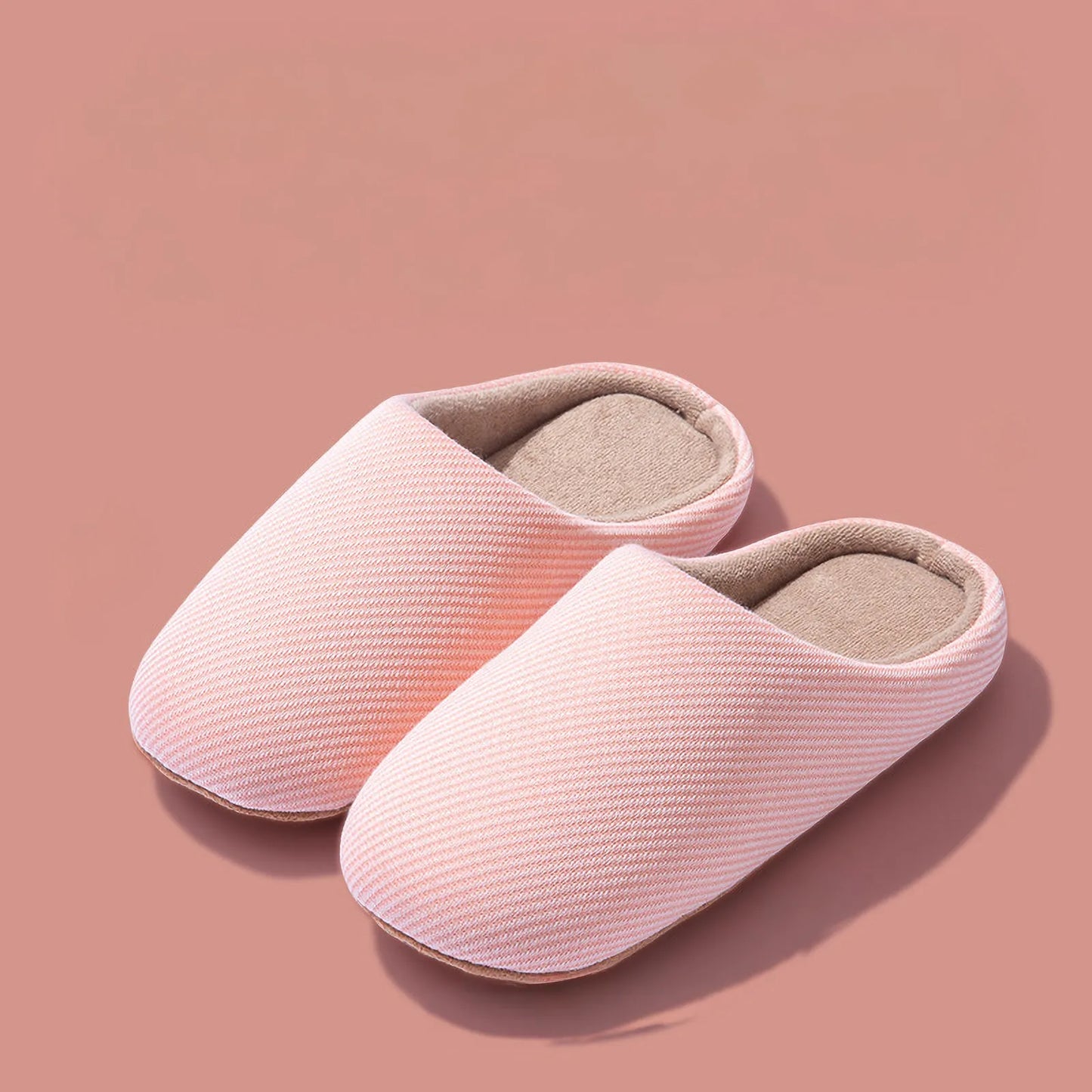Soft Ribbed Cotton House Slippers