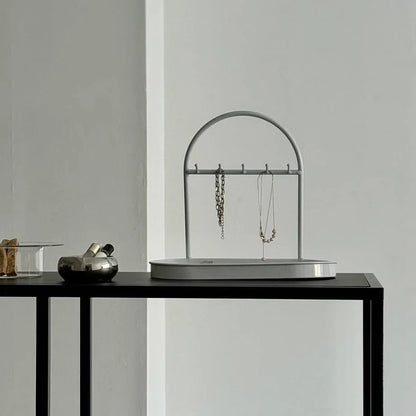 Sleek Arched Metal Jewelry Organizer