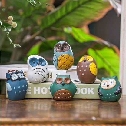 6pcs Colorful Owls