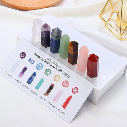 Geschenkset mit 7 Chakra-Steinen