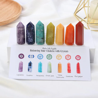 Geschenkset mit 7 Chakra-Steinen