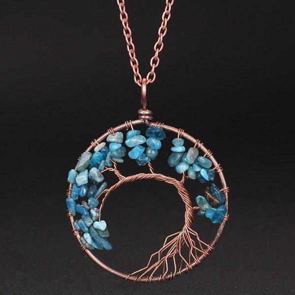 7 Chakra Tree Of Life Pendant Necklace