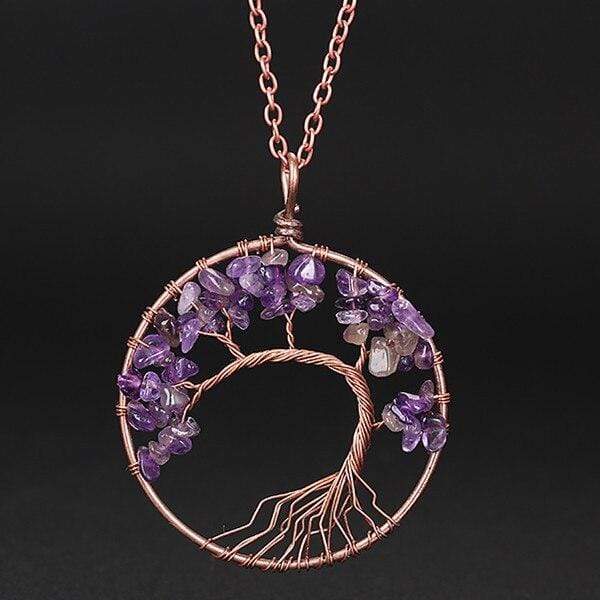 7 Chakra Tree Of Life Pendant Necklace