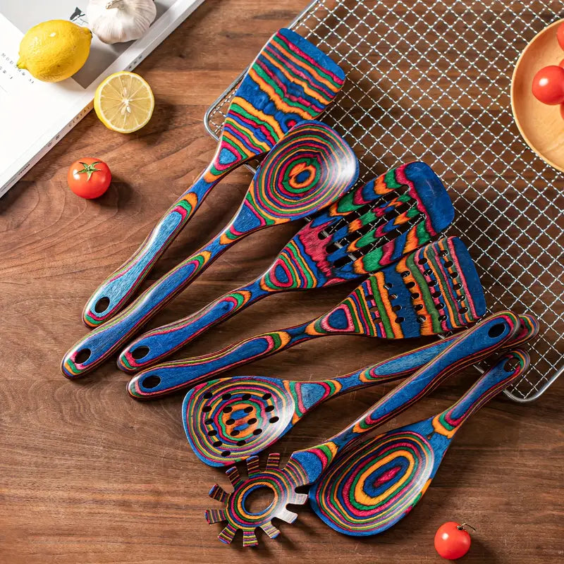 7-Piece Pakkawood Utensils Set