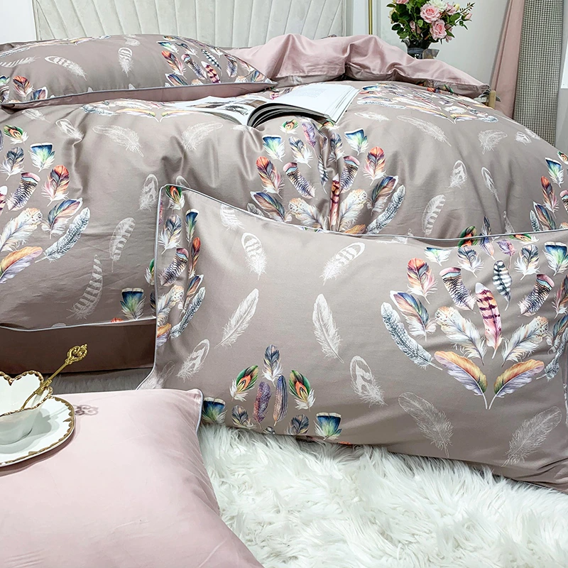 Amelia Feather Print Egyptian Cotton Bedding Set
