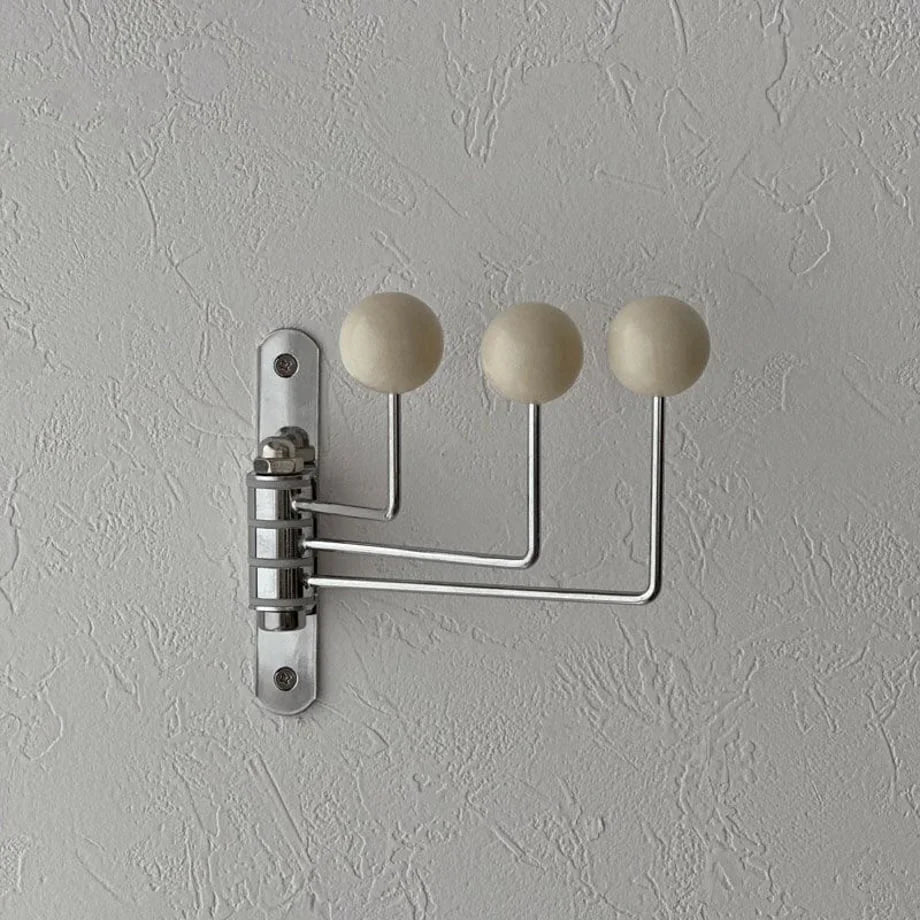 Smooth Ball-End Swivel Metal Wall Hook