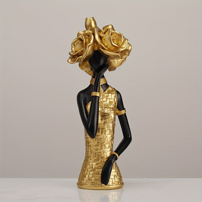 Golden Muse Expression Sculpture
