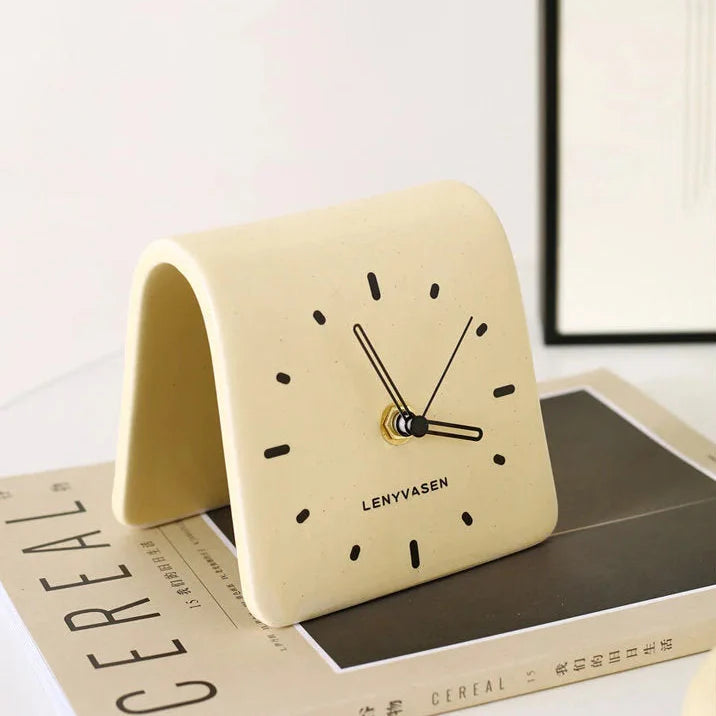 Matte Arch Ceramic Table Clock