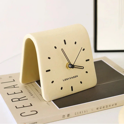 Matte Arch Ceramic Table Clock