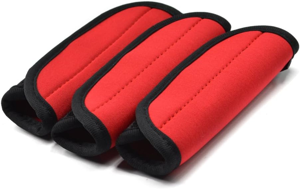 Cosmos Pack of 3 Neoprene Luggage Handle Wrap Handle Grip Luggage Identifier for Travel Bag Luggage Suitcase (Red Color) Clothing Luggage & Travel Gear Luggage Handle Wraps Luggage Tags & Handle Wraps Shoes & Jewelry Travel Accessories