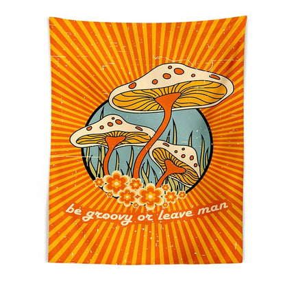 70s Vintage Mushrooms Tapestry fairycore mushroom mushroom frog mushrooms retro