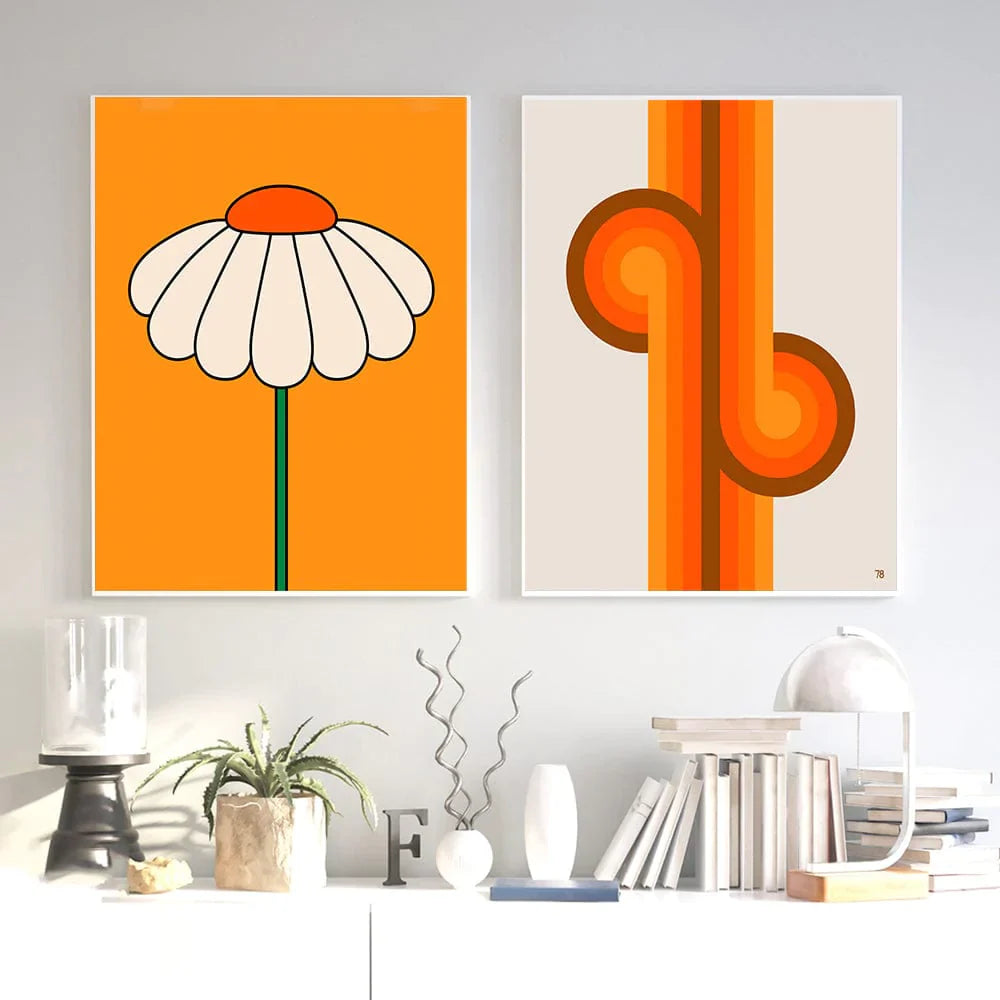 70s Retro Poster Canvas Wall Art