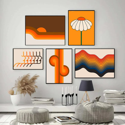 70s Retro Poster Canvas Wall Art