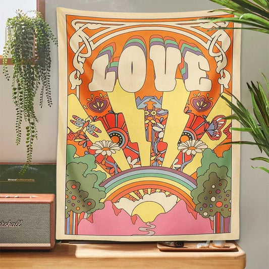 70er Jahre Retro Vintage LIEBE Wandbehang