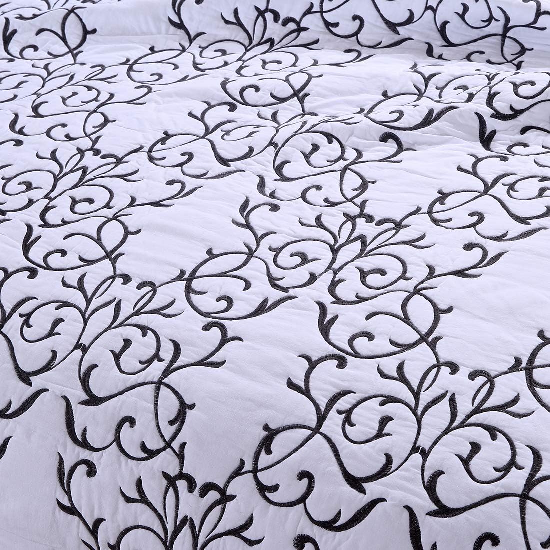 Embroidered Vines Quilt Set