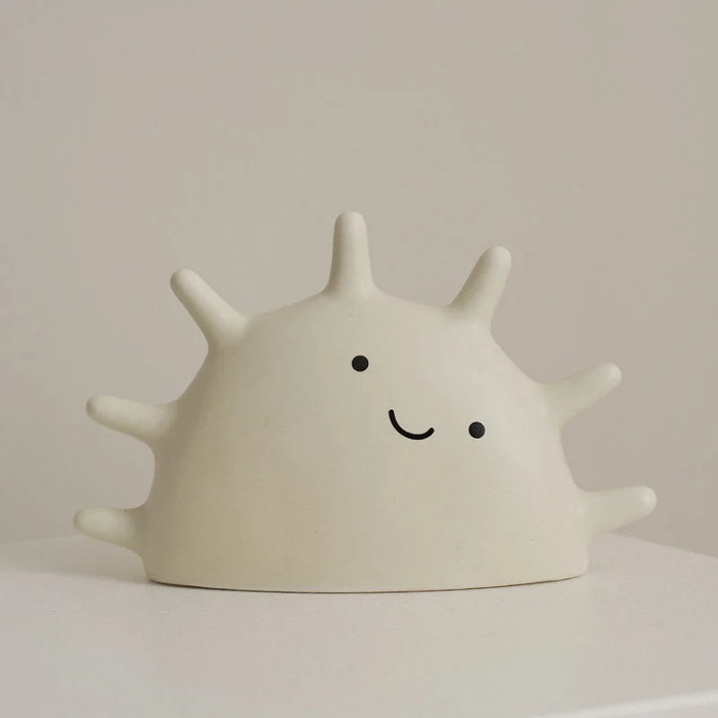 Matte Ceramic Smiling Sun Jewelry Organizer