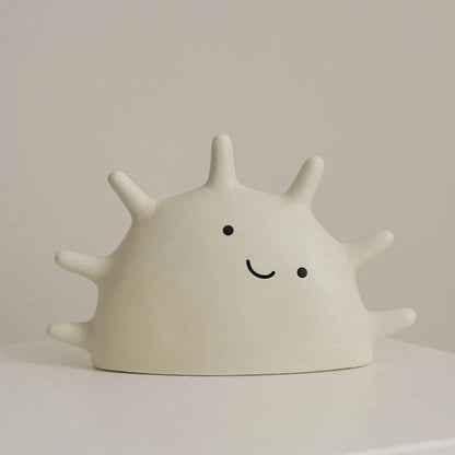 Matte Ceramic Smiling Sun Jewelry Organizer